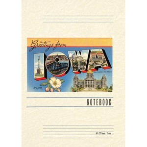 Vintage Lined Notebook Greetings from Iowa - (Paperback) - 1 of 1
