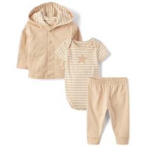 The Children's Place Baby Long Sleeve Star 3-Piece Outfit Set - 1 of 4