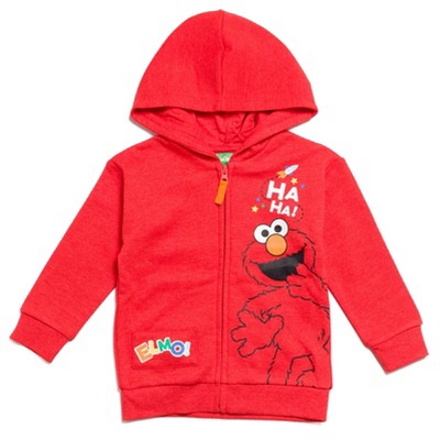 Sesame Street Elmo Infant Baby Boys Fleece Zip Up Hoodie Red 24 Months ...