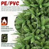 NAYSAYE 6FT Slim Christmas Tree with Mixed PE PVC Needles for Corner and Small Space Holiday Decor, Green, 36"*36"*72" - 4 of 4