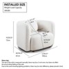 Lirago 39.37"W * 34.25"D * 28.35"H Japandi Style Accent Square Sofa Chair-Boucle Fabric Upholstered Minimalist White Cloud Couch for Living Room - 4 of 4