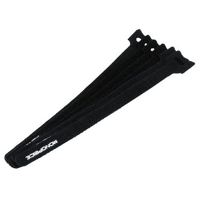 Monoprice Hook and Loop Fastening Cable Ties, 9in, 100 pcs/pack, Black