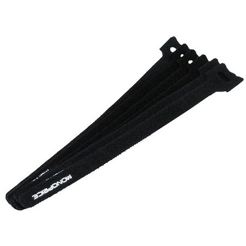 Monoprice Hook And Loop Fastening Cable Ties, 6in, 50 Pcs/pack, Black :  Target