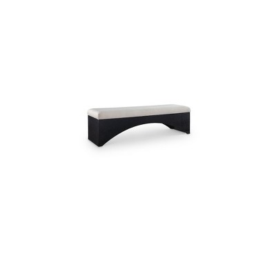 Meridian Furniture,Lawson Velour Fur Fabric Bench
