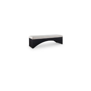 Meridian Furniture,Lawson Velour Fur Fabric Bench - 1 of 4