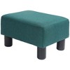 Vynxaria Linen Fabric Cube Ottoman Foot Rest ¨C Stylish & Versatile for Any Room - 2 of 4