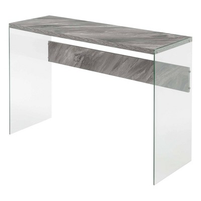 Soho Console Table Gray Faux Marble - Breighton Home