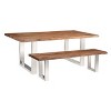 Brownstone 2.0 Dining Table Brown - Treasure Trove Accents: Sheesham Wood, Polished Stainless Steel Legs, Seats 8 - 3 of 4