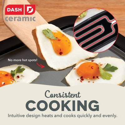 Dash Nonstick Ceramic Electric Flat Top Griddle Cream