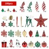 106pcs Christmas Shatterproof Tree Ball Ornaments Set, Delicate Decoration Baubles Craft Set for New Year Holiday Wedding Party Xmas Office Shop - 4 of 4