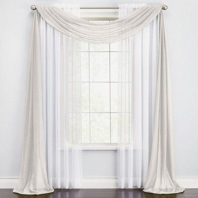 BrylaneHome BH Studio Sheer Voile Scarf Valance