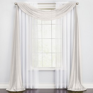 BrylaneHome BH Studio Sheer Voile Scarf Valance - 1 of 4
