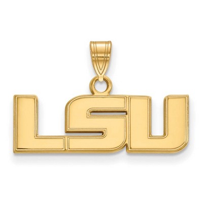 Black Bow Jewelry 14k Yellow Gold Louisiana State Fighting Tigers NCAA Small Pendant