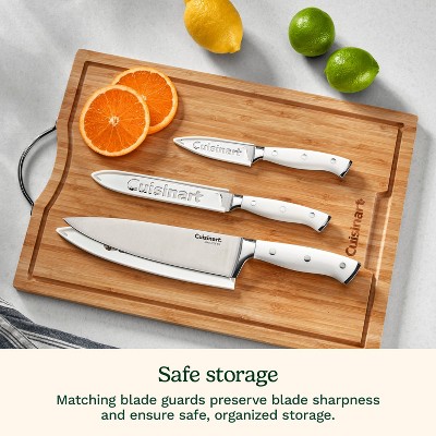 Cuisinart Classic White Triple Rivet 6pc Chef Set with Blade Guards missing one