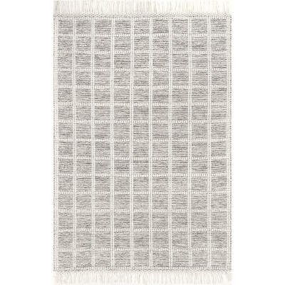 Nuloom Huia Casual Striped Wool Blend Tassel Indoor Area Rug