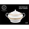 Lorren Home Trends Porcelain 4.25 Qt. Souptureen w/Lid Isabella - 4 of 4