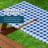 Tablecloth With Hole For Umbrella With Bench Covers Vinyl With Flannel Back by SORFEY - image 4 of 4