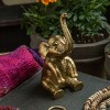 Slickblue Pewter Elephant Ring Holder, Decorative Jewelry Dish, Gold Finish, Table Accent, 2"x1.75"x4.25" - 3 of 3