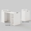 Hausource Foldable Extendable Computer Desk Writing Workstation Study Table with Hutch Charging Station - 3 of 4