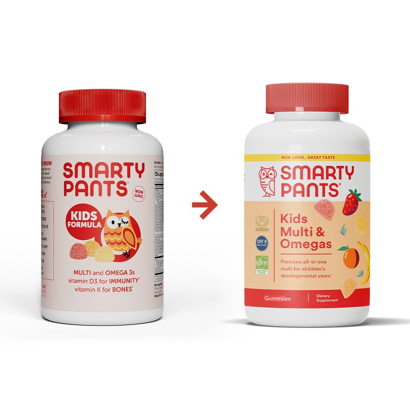 SmartyPants Kids Multi & Omega 3 Fish Oil Gummy Vitamins with D3, C & B12, 3 of 20