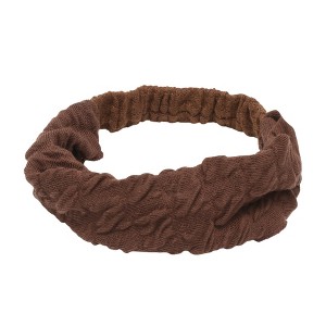 Unique Bargains Women's Wide Elastic Texture Headband 1 Pc - 1 of 4