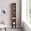 KTMBDW Tall Narrow Bookshelf 8 Tiers, Compact Corner Bookcase with a Wavy Border Design, Easy to Match for Living Room, Office, Study, Bedroom - 2 of 4