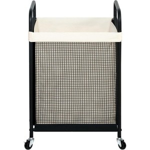 Laundry Hamper 3 Section, 120L Rolling Laundry Sorter Cart with Removable and Washable Liner Bag - 1 of 4