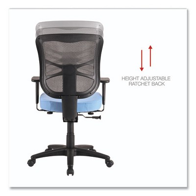 Light Blue Mesh Mid-Back Swivel Office Chair with Adjustable Arms