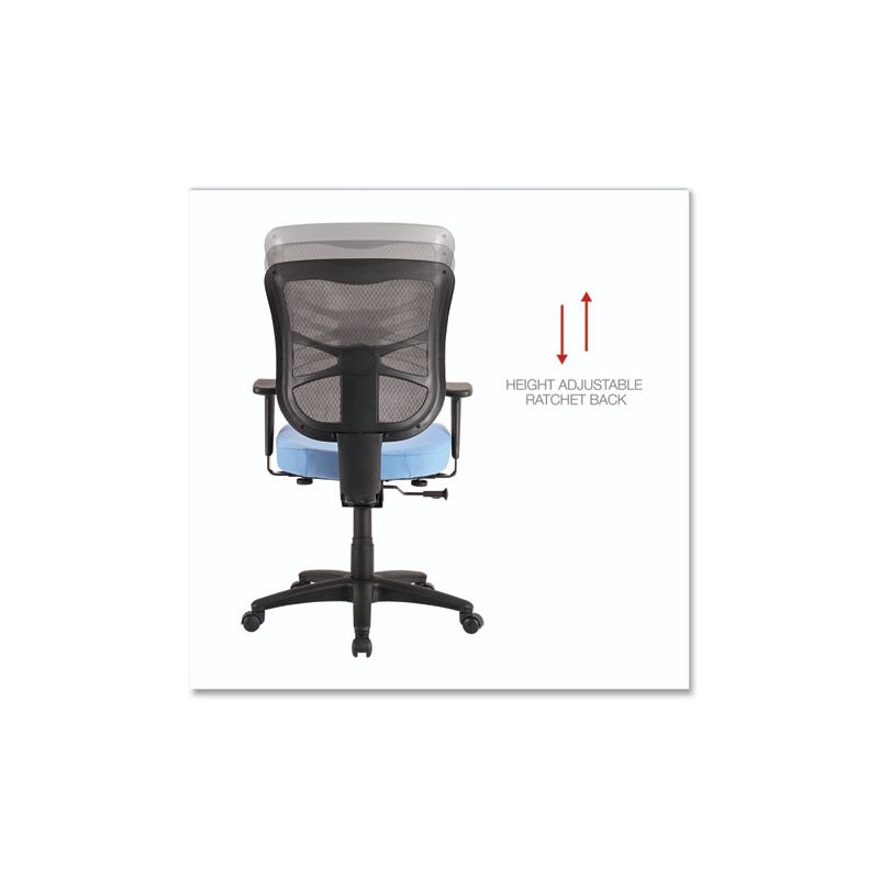 Alera Alera Elusion Series Mesh Mid-Back Swivel/Tilt Chair, Supports Up to 275 lb, 17.9" to 21.8" Seat Height, Light Blue Seat, 4 of 8