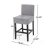 2 Sets of Gray Counter Stools with Modern Design, Durable and Stylish for Kitchen or Bar Height Seating - 3 of 3