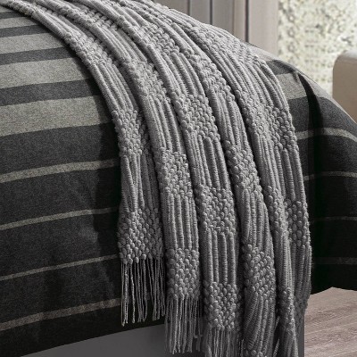 Riverbrook Home Queen 10pc Barkley Comforter Set Black/Gray - Riverbrook Home: Contemporary Striped Bedding with Decorative Pillows & Throw — фото 7