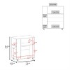 LunaLulinlk Kitchen Cart with Microwave Shelf. Open Storage, Two-Door Cabinet. White - 3 of 4
