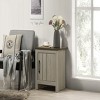GlasFlength Utility Storage Cabinets Compact End Table with Cabinet Storage Simple Design for Living Room Bedroom, Gray, 24"*18"*21.5" - 2 of 4