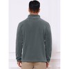 INSPIRE CHIC Men's Stand Collar Half Zip Long Sleeve Fleece Sweatshirt - 3 of 4