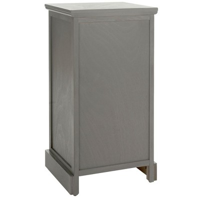 Transitional Grey Pine Freestanding Office Storage Cabinet