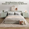 Natural 3 Drawer Dresser for Bedroom, Large Nightstand Chest of Drawers, Modern Wood Storage Dresser Organizer - 3 of 4