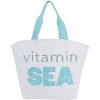 Mina Victory Handbag Vitamin Sea Beach Tote Bag 22" x 15" x 6" White Indoor - 4 of 4