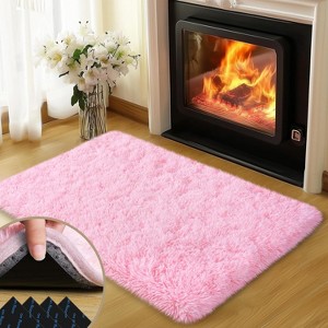 2x3 Fluffy Area Rugs for Bedroom Living Room, Small Soft Shag Fuzzy Shaggy Carpets for Kids Boys and Girls Dorm Home Decor - 1 of 4