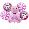 Katchon, Teddy Bear Baby Shower Balloons - 30 Inch, Pack of 5 | Its a Girl Balloons - 2 of 4