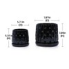 Syemin Planters Set of 2 Ceramic Flowerpot, Indoor and Outdoor Modern Decorative Round Planter for Patio, Garden, Black, 7.87"*7.87"*7.09" - 3 of 4