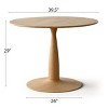Modern Round Dining Table, Small Space Kitchen Table, Mid-Century Pedestal Base Table for Kitchen or Dining Room-Tanpinhause - 4 of 4