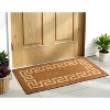 HomeRoots 36" X 60" Brown Coir Greek Key Outdoor Door Mat - 2 of 4