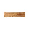 Wooakway Modern 63" L Weather-resistant Acacia Wood Patio Bench with Adjustable Levelers Classic Slat Panel Durable Solid Hardwood Frame - 3 of 4