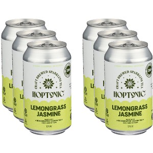 Hoptonic Tea Sparkling Lemongrass Jasmine - Pack of 6 - 12 fo - 1 of 2