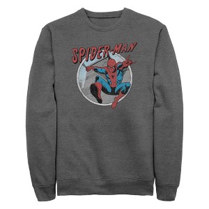 Men's Marvel: Spider-Man Distressed Spider-Man Circle Sweatshirt - 1 of 4