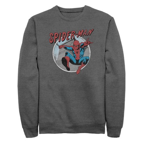 Men's Marvel: Spider-Man Distressed Spider-Man Circle Sweatshirt - image 1 of 4