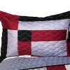 Slickblue 3 PC Quilt Set Full/Queen, Machine Washable, Quilt & 2 Shams, Plus Pattern Patchwork in 5 Colors - 3 of 4