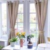 Evideco French Home Goods Elegant Metal Curtain Tiebacks, Oval Design for Easy Install – Perfect for Drapes, Curtains, and Sheer Panels - 2 of 4