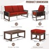 YARDSIGHT 4-Piece Outdoor Patio Furniture Set with 3-Seat Sofa, 2 Armchairs and Coffee Table, Weather-Resistant with Cushions - 3 of 4