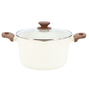 Oster Amberg Choice 4.7 Quart Cermic Nonstick Aluminum Dutch Oven with Lid in Linen - 1 of 4